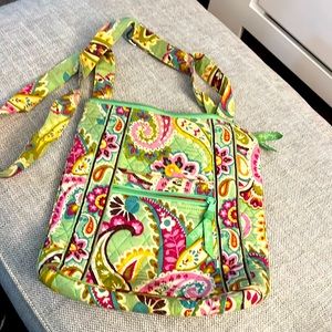 Vera Bradley mint paisley crossbody hobo bag.  Used condition - life left!